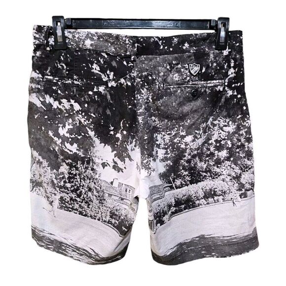 POLO RALPH LAUREN GOLF Mens 33 Link Fit Scenic Print Shorts Bermuda Clubhouse EC - Picture 2 of 6